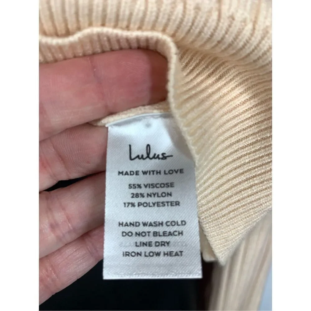 Lulus cropped ribbed bell sleeve sweater size XL NWT
